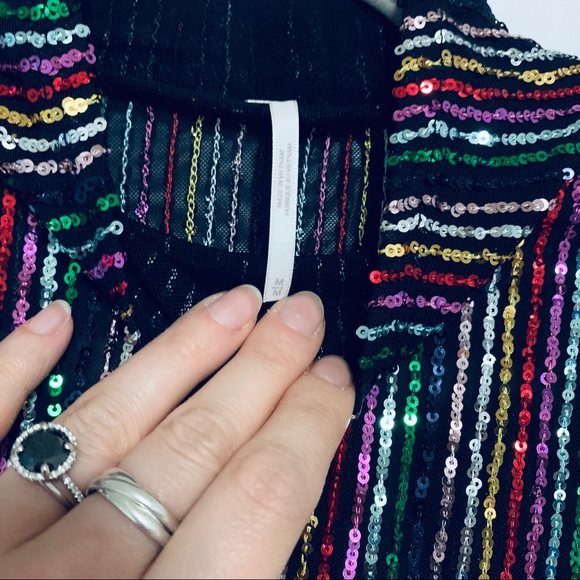 Free People Midnight City Rainbow Sequin Crop Top - Picture 13 of 15